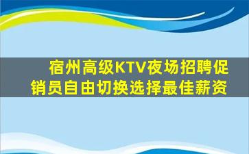 宿州高级KTV夜场招聘促销员自由切换选择最佳薪资